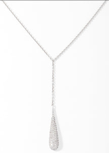 Collier or gris pavés de diamant