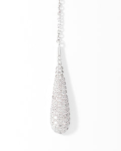 Collier or gris pavés de diamant