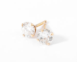 Paire de boucles d'oreilles en diamant taille ancienne