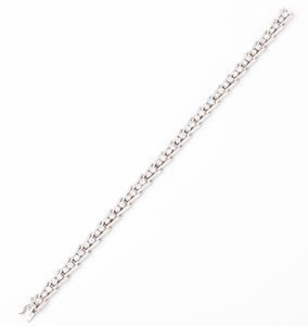 Bracelet riviere en diamant or gris et platine