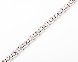 Bracelet riviere en diamant or gris et platine