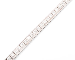 Bracelet en platine riviere en diamant