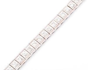 Bracelet en platine riviere en diamant