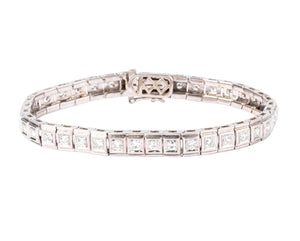 Bracelet en platine riviere en diamant